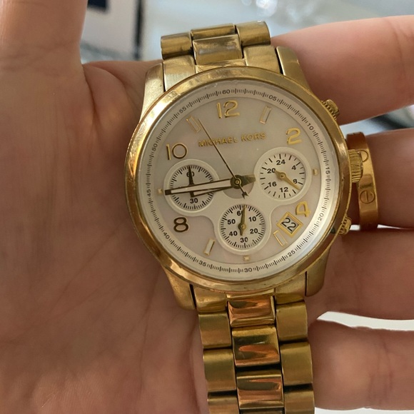 Michael Kors Women’s Runway Gold-Tone Watch - Picture 1 of 3